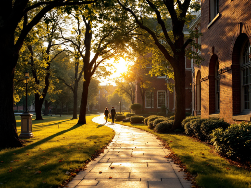 Elmhurst public school exterior in a quiet neighborhood