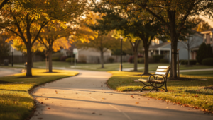 Creekside trail in Elmhurst ideal for biking and walking