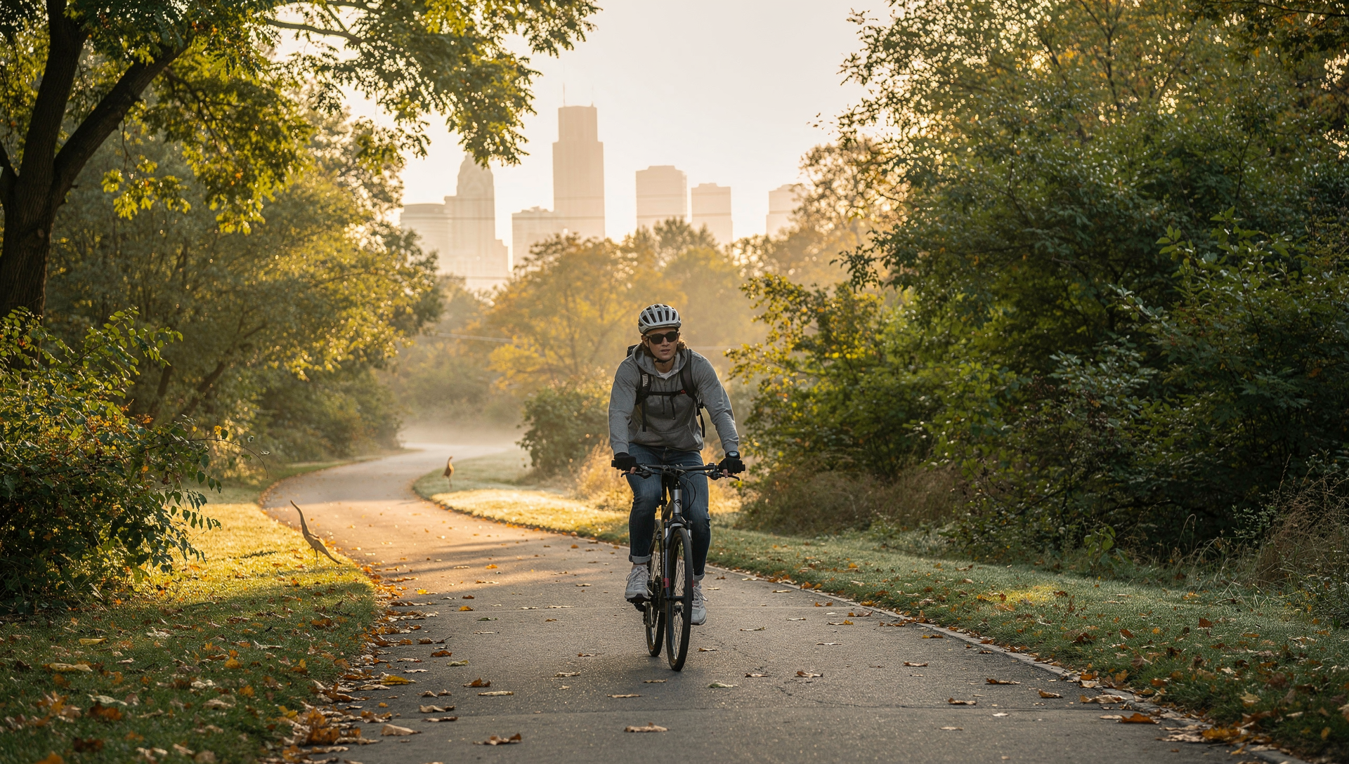 Metra UP-W train arriving at Elmhurst station for a Chicago commute